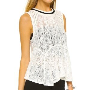 Free People Lace Cutout Tank